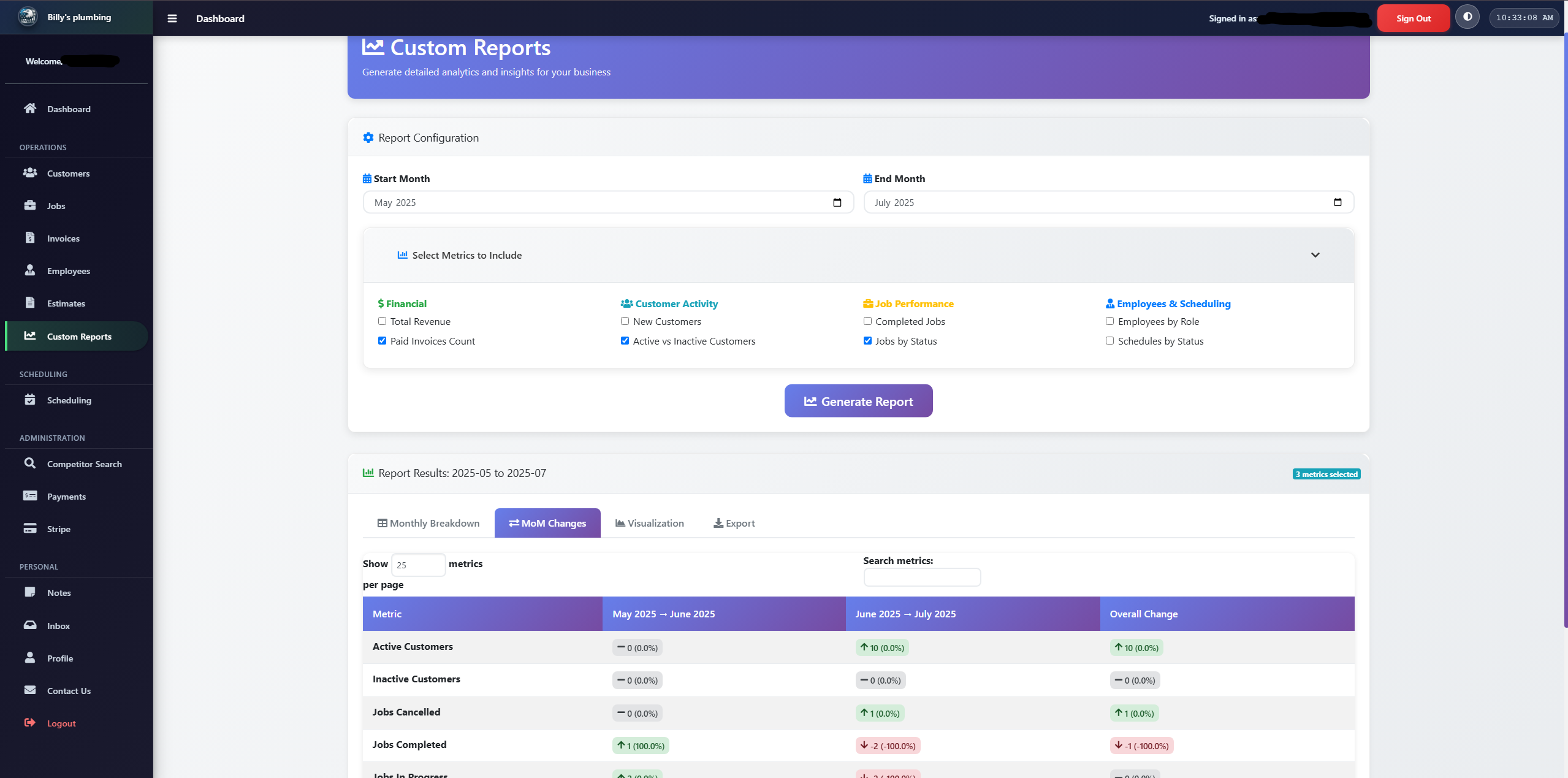 Custom Reports